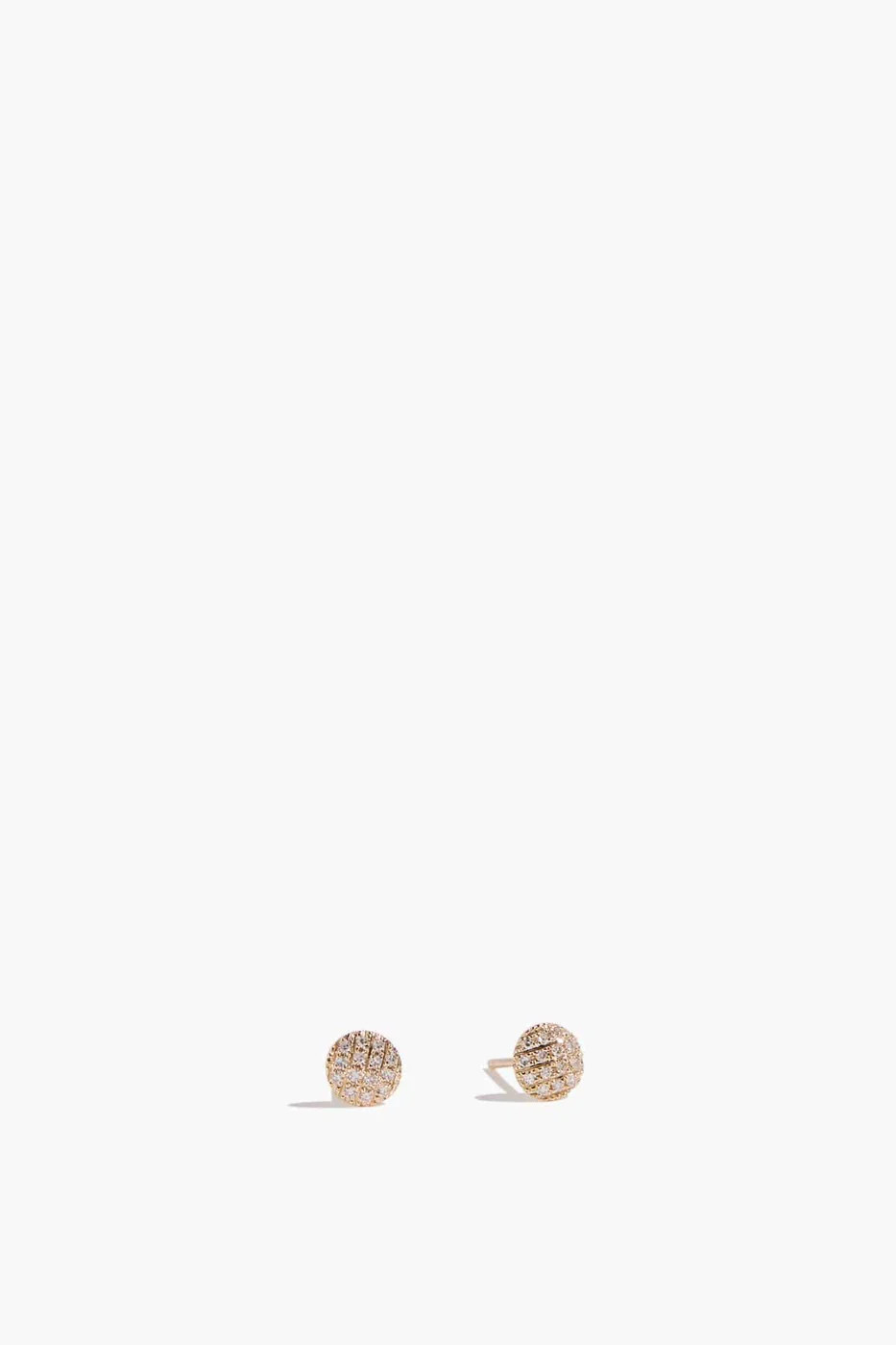 Lauren Joy Mini Disc Studs in 14k Yellow Gold | Hampden Clothing