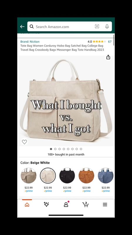 My favorite “beige" purses and tote from Amazon! I love them all but the corduroy tote is my favorite!! 

#LTKitbag #LTKstyletip #LTKsalealert