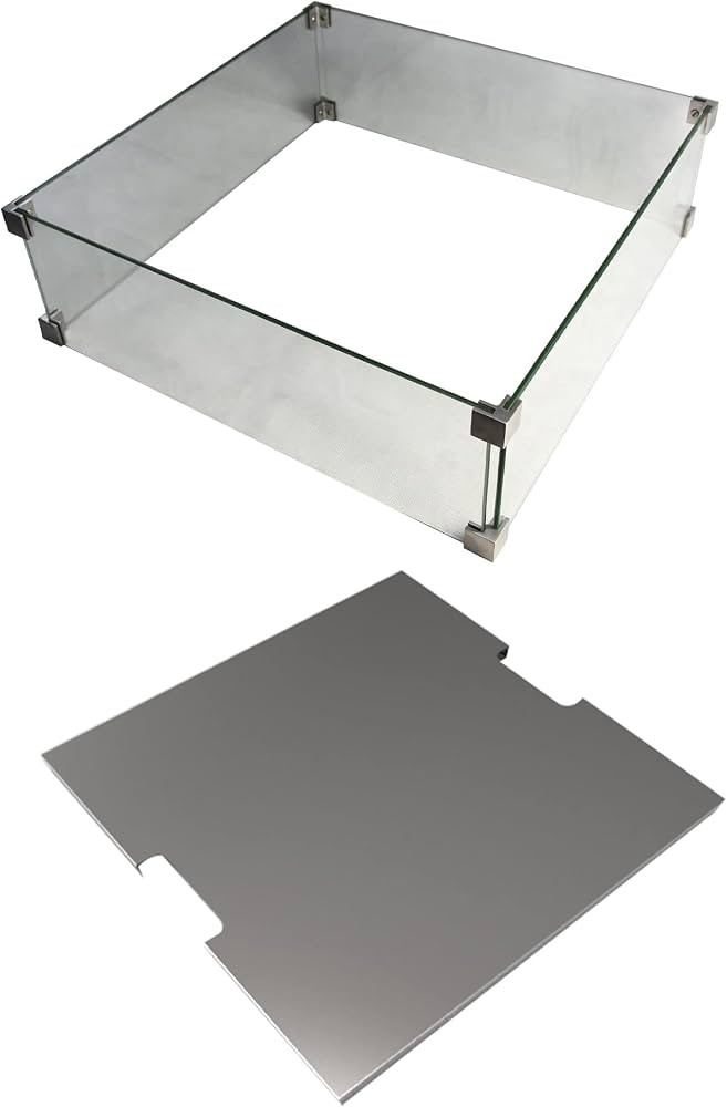 Elementi Outdoor Manhattan Fire Pit Table Tempered Glass Square 22 x 22 x 7 inches Heavy Duty Fir... | Amazon (US)