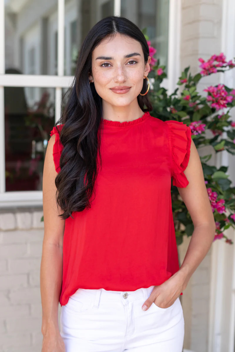 Connie Top- Red- FINAL SALE | Avara