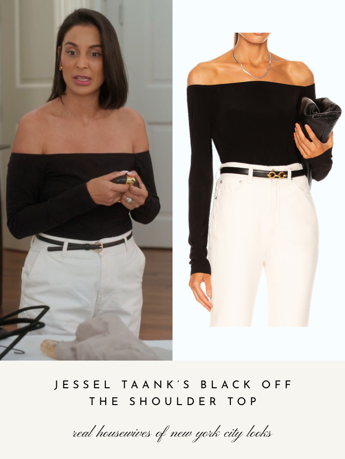 Jessel Taank's Black Off The Shoulder Top 

 