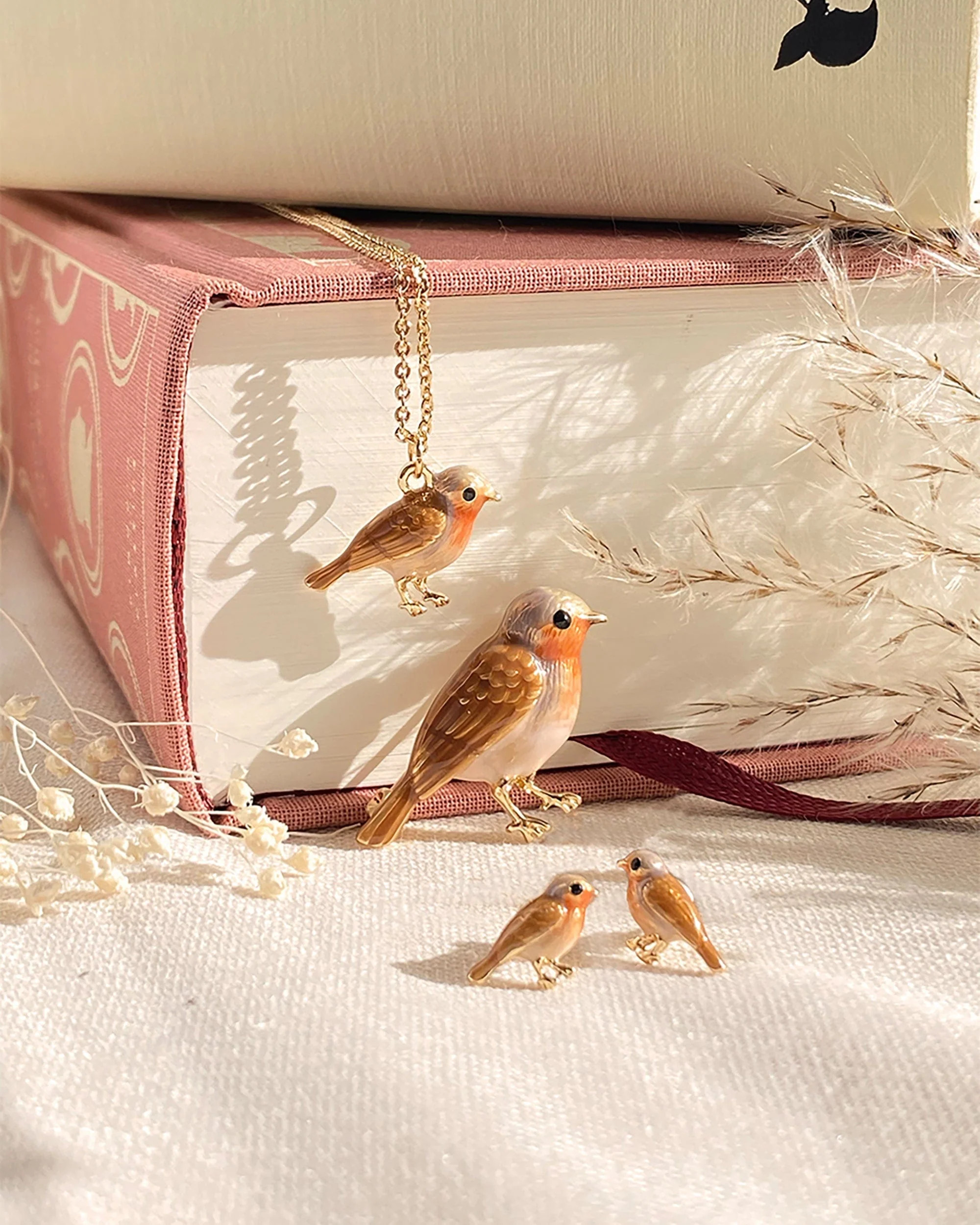 Robin Love Gift Set | Necklace, Brooch, Earrings | Fable England | Fable England