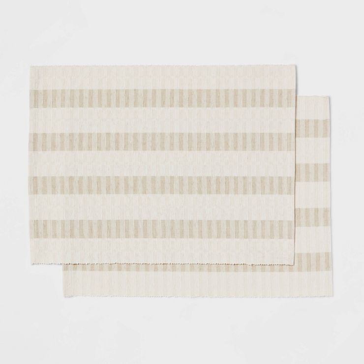 2pk Cotton Striped Placemats - Threshold™ | Target