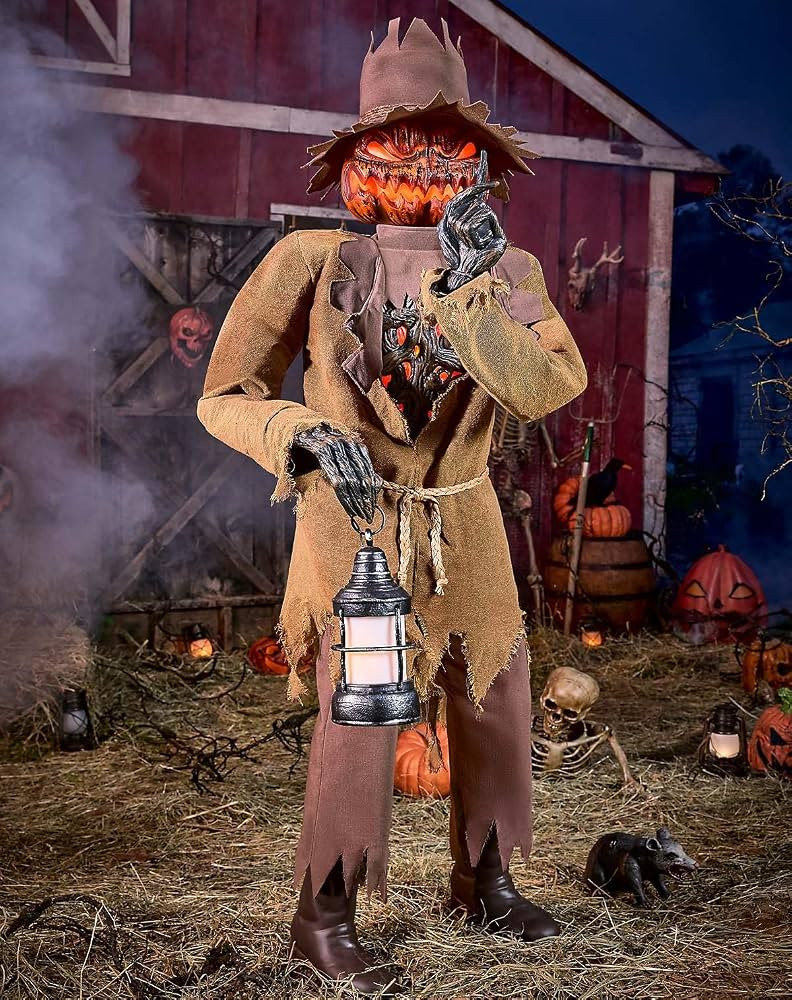 Spirit Halloween 6 Ft 8 In The Lantern Keeper Animatronic, Scary Outdoor Decoration, Animated Pro... | Amazon (US)