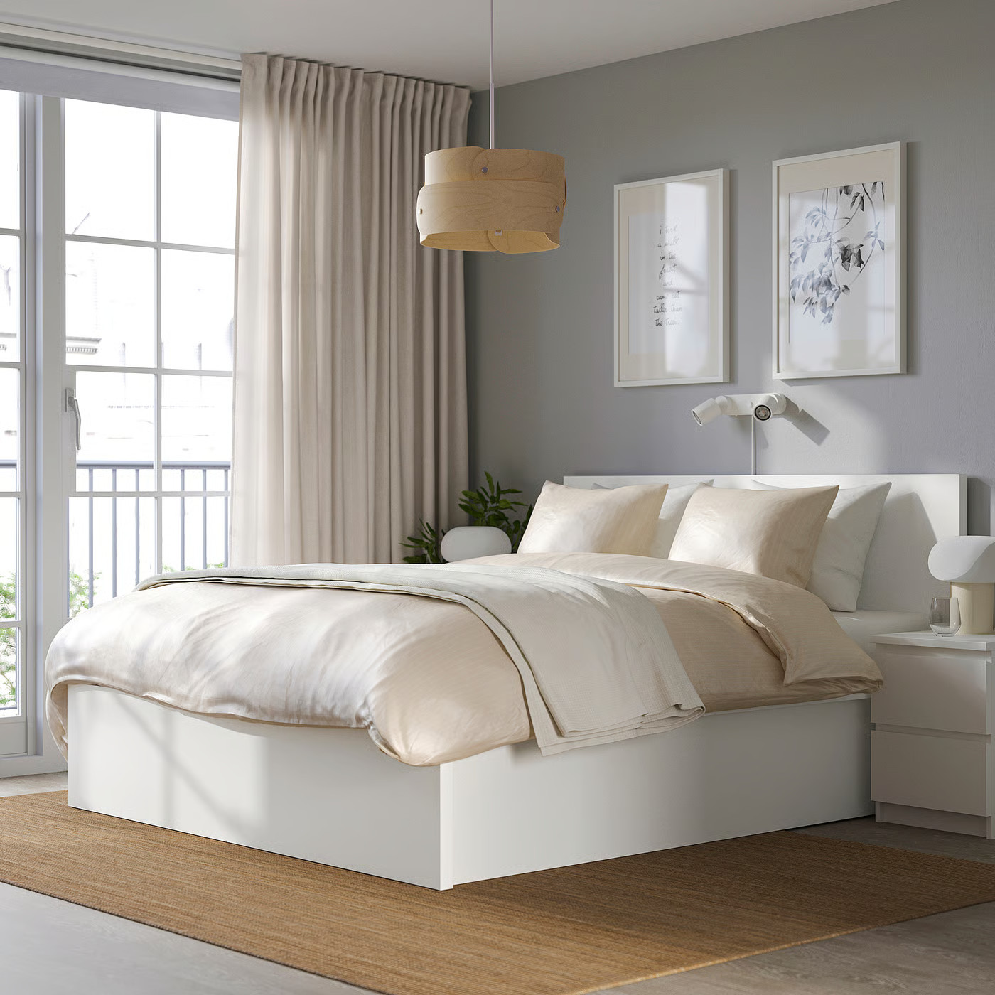 IKEA MALM storage bed, white, Queen | IKEA US