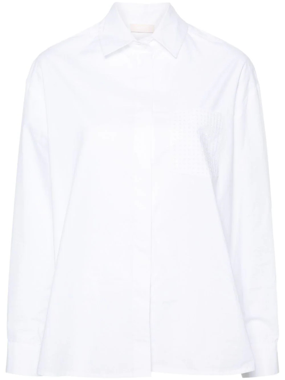 LIU JO rhinestoned cotton shirt - White | Farfetch Global