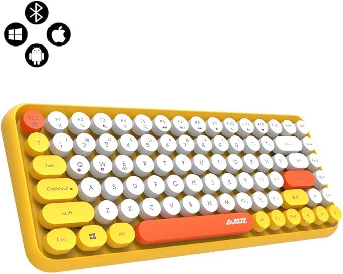 NACODEX 308I Wireless Bluetooth Typewriter Keyboard with Compact 84 Keys Retro Round Keycaps - Co... | Amazon (US)
