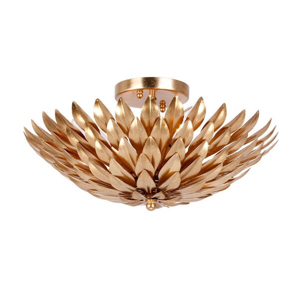 Broche Light Gold Four-Light Ceiling Mount | Bellacor