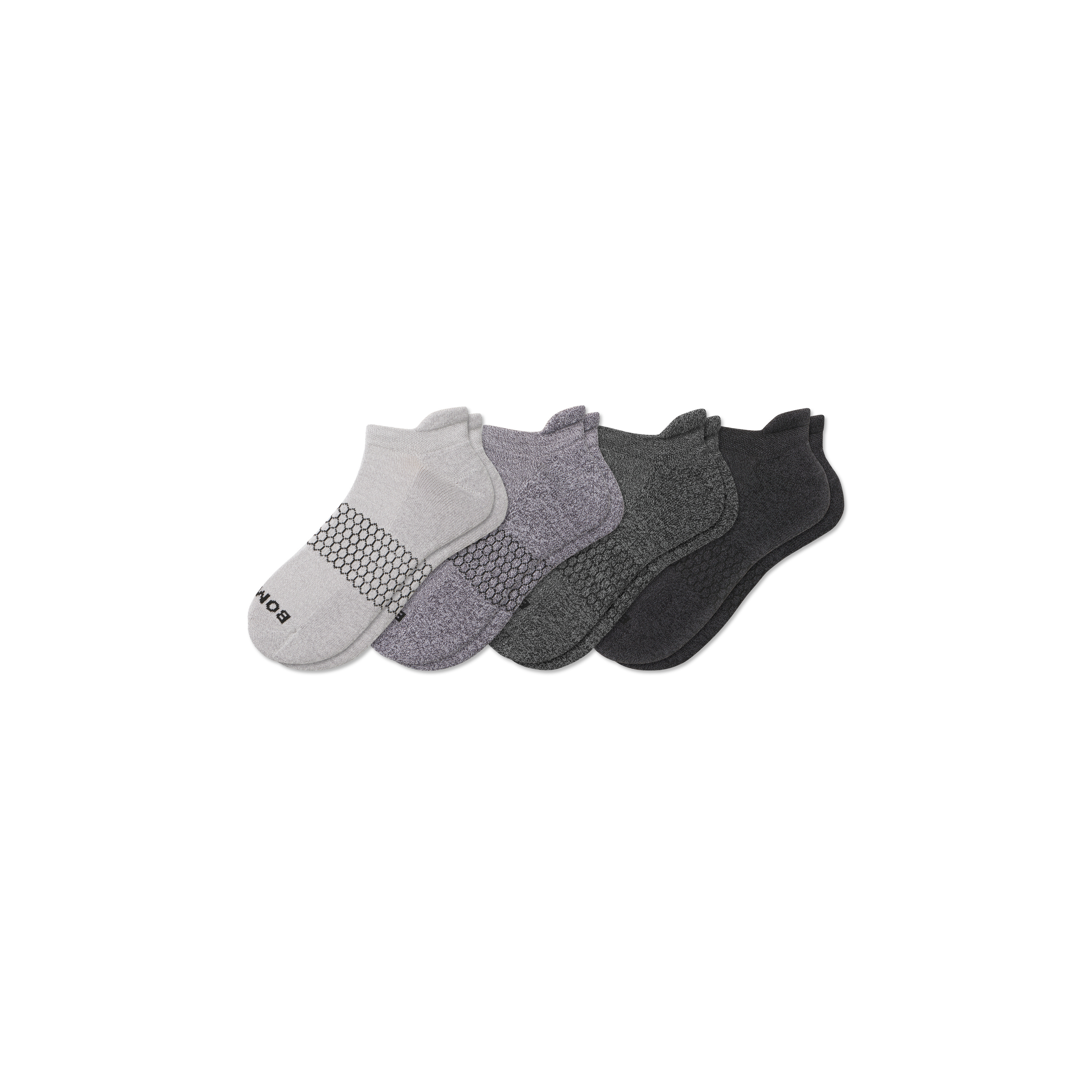 Women's Marl Ankle Sock 4-Pack - Shades - Large - Cotton - Bombas | Bombas