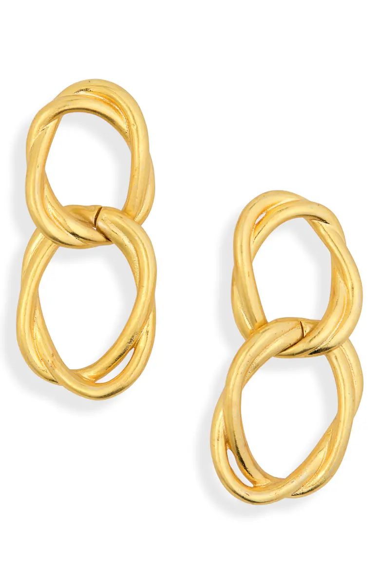 Twisted Link Hoop Drop Earrings | Nordstrom