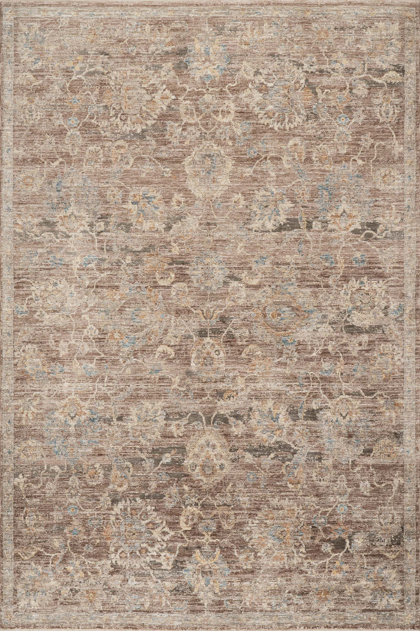 Color: BrownHalima Traditional Vintage Floral Rug | Blue Blue swatchHalima Traditional Vintage Fl... | Rugs USA
