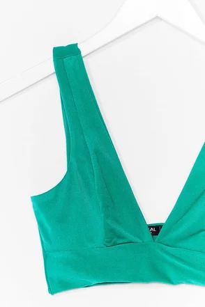 Structured V Neck Bikini Top | Nasty Gal (US)