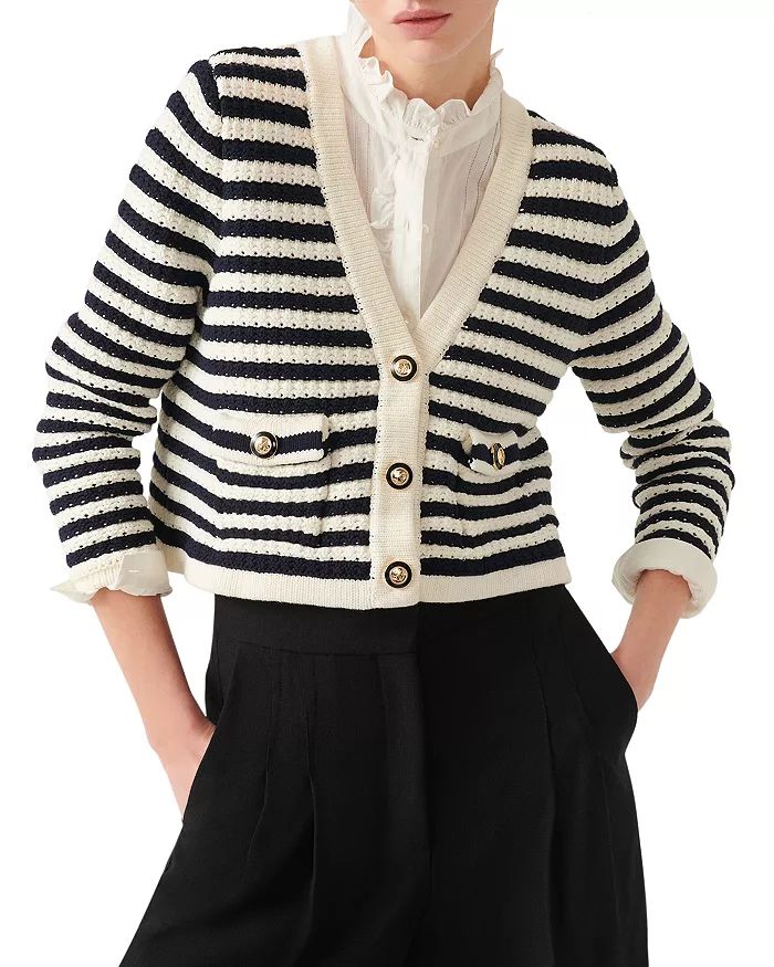 Gamden Stripe Cropped Cardigan | Bloomingdale's (US)