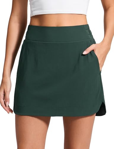 CRZ YOGA High Waisted Dolphin Golf Skirts for Women - Mini Lined A Line Tennis Casual Skort with ... | Amazon (US)
