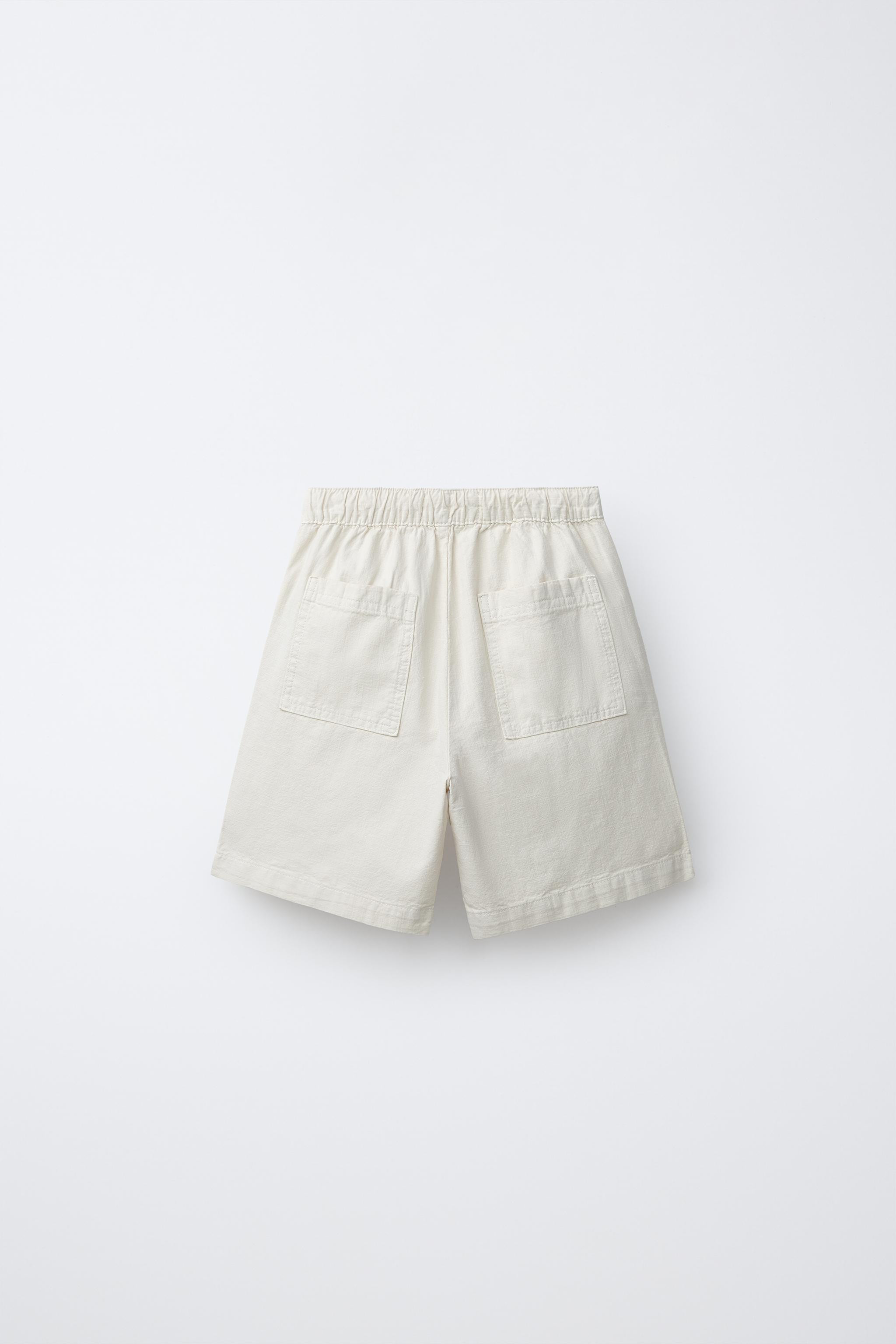 ELASTIC COTTON SHORTS | Zara US