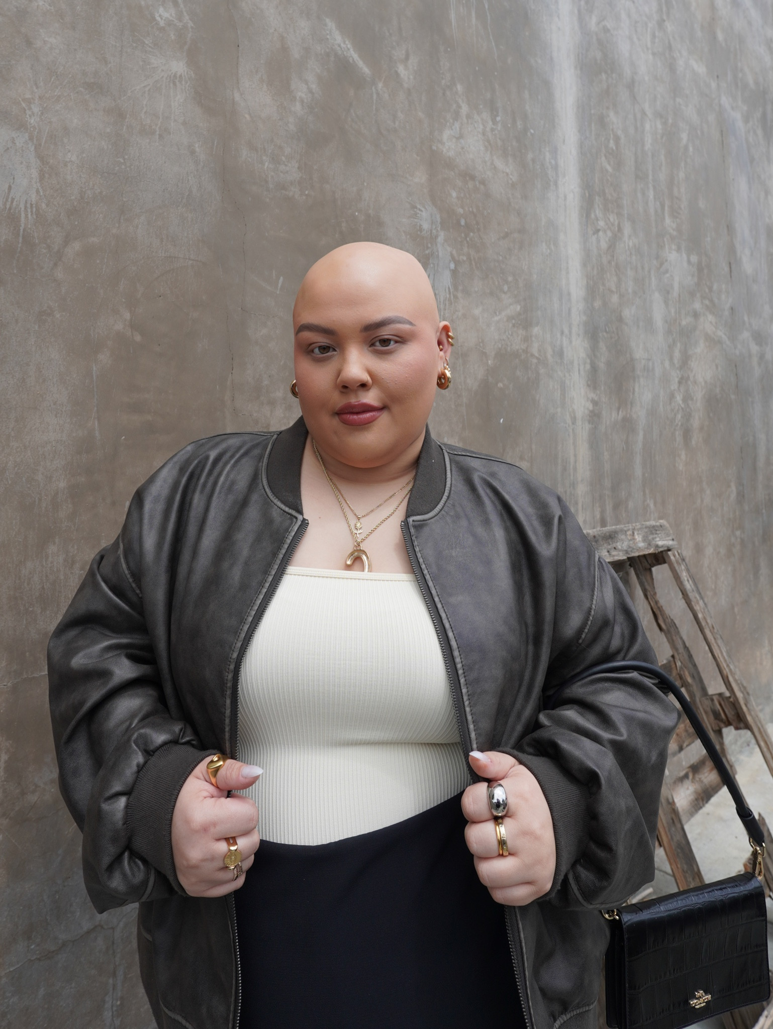 date night fit 🖤 

|| plus size outfit inspo, curvy girl fashion, ootd, plus size bomber, plus size rings, shape wear bodysuit, wide fit boots 

#LTKfindsunder50 #LTKplussize #LTKstyletip