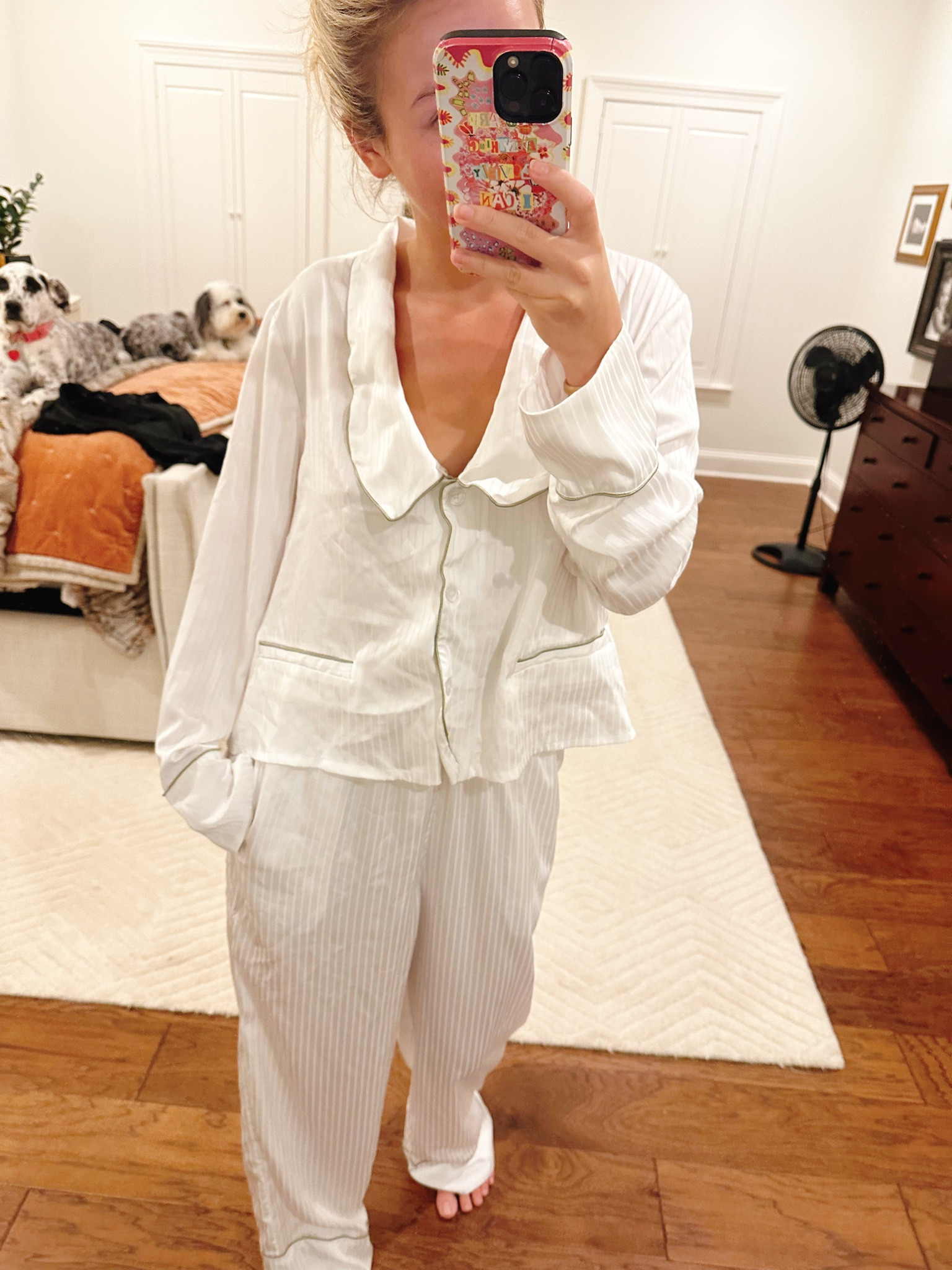 Satin pajamas are my favorite 