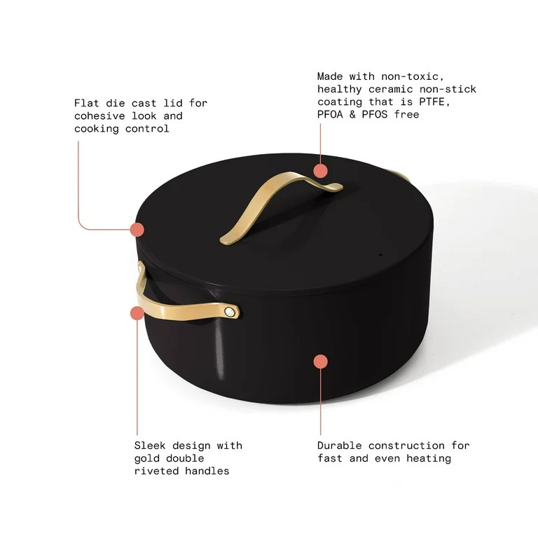 Beautiful 8QT Stock Pot, Black Sesame by Drew Barrymore | Walmart (US)