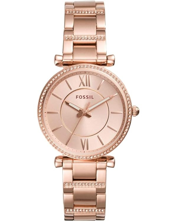 Fossil Women's Watch and Bracelet Set, Carlie Three-Hand Stainless Steel Watch for Women and Brac... | Amazon (US)