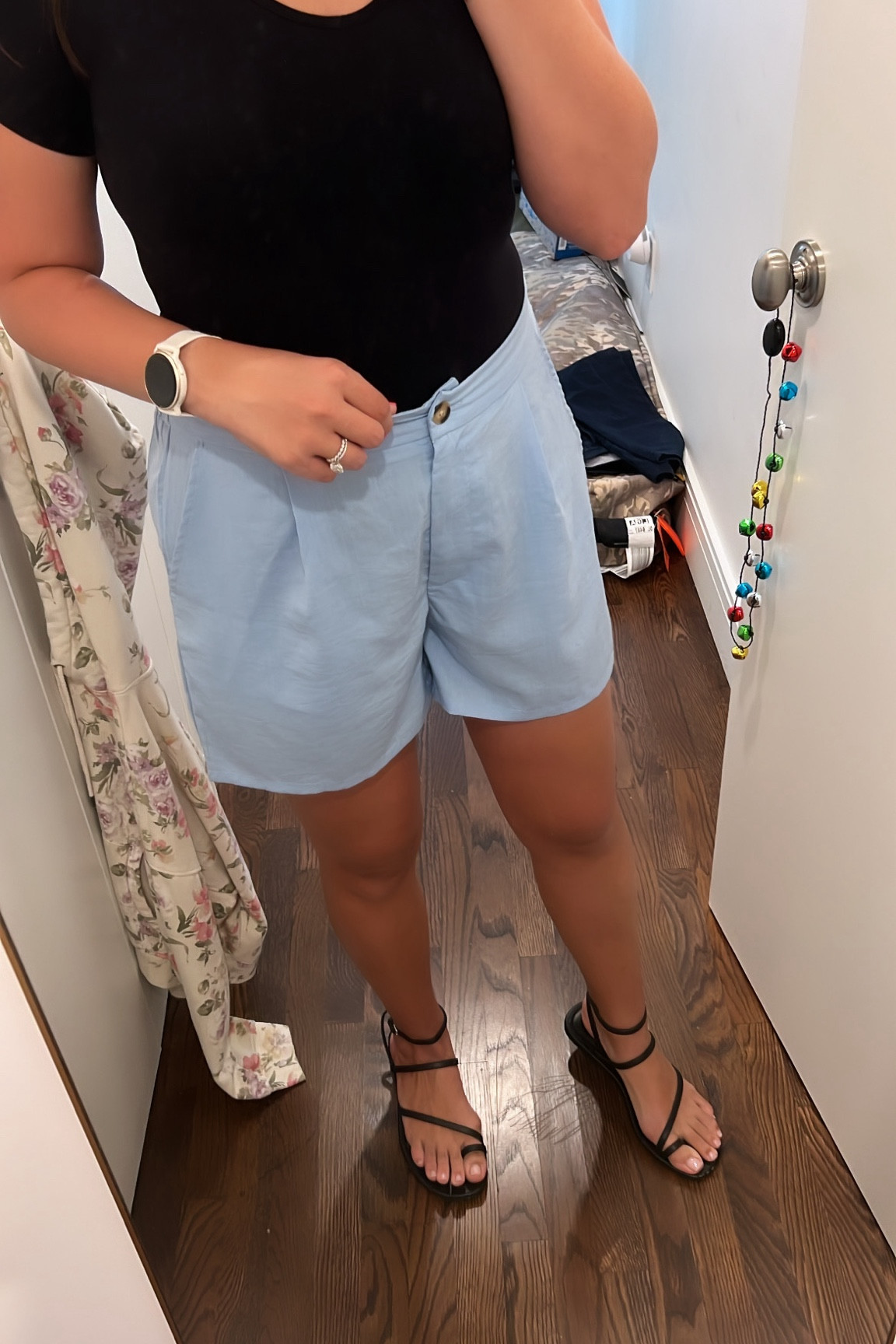 If it’s not a dress, this is what I’m wearing in the heatwave 

Summer hot linen shorts vest two piece set shape wear Amazon find 