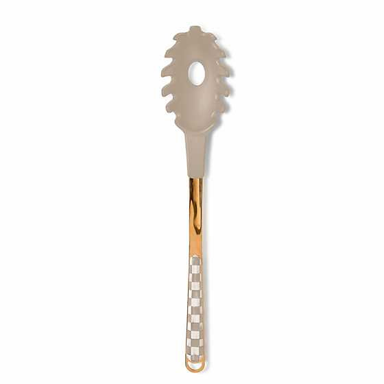 Mocha Check Pasta Spoon | MacKenzie-Childs
