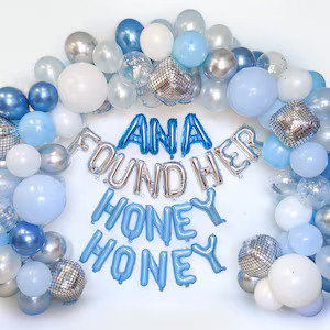 Blue Disco Bachelorette Party Balloon Garland Decorations Blue Last Disco Bachelorette Party Deco... | Etsy (US)