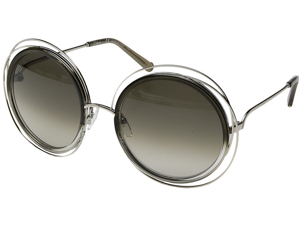 Chloe - Carlina (Gold/Gradient Khaki Beige 1) Fashion Sunglasses | Zappos