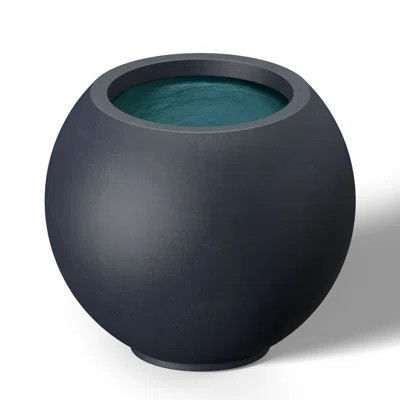 19.5 In. Large Granite Gray(Premium Inner) Concrete Round Planter / Pot With Drainage Holes | Wayfair North America