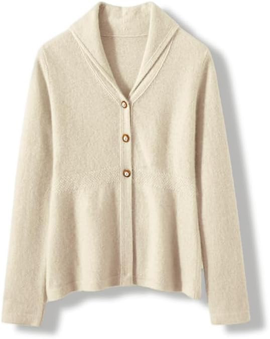 Gozoloma Womens Long Sleeve Knit Sweater Ribbed Waist Collared V-Neck Cardigan Button Down Peplum... | Amazon (US)