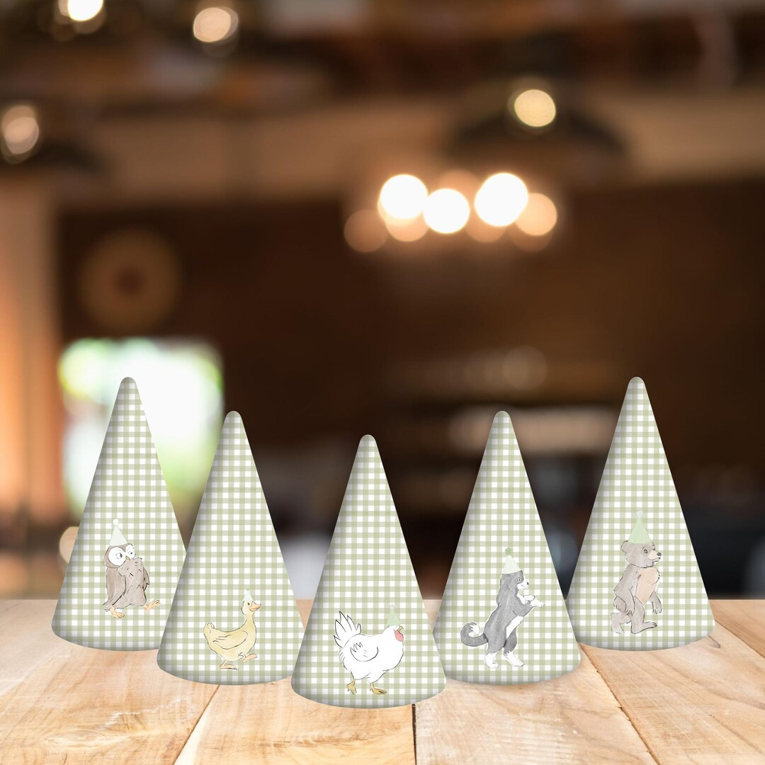 Green Hats Vintage Bear | Classic Little Bear | Goose Duck Cat | First Birthday | Beary First Inv... | Etsy (US)