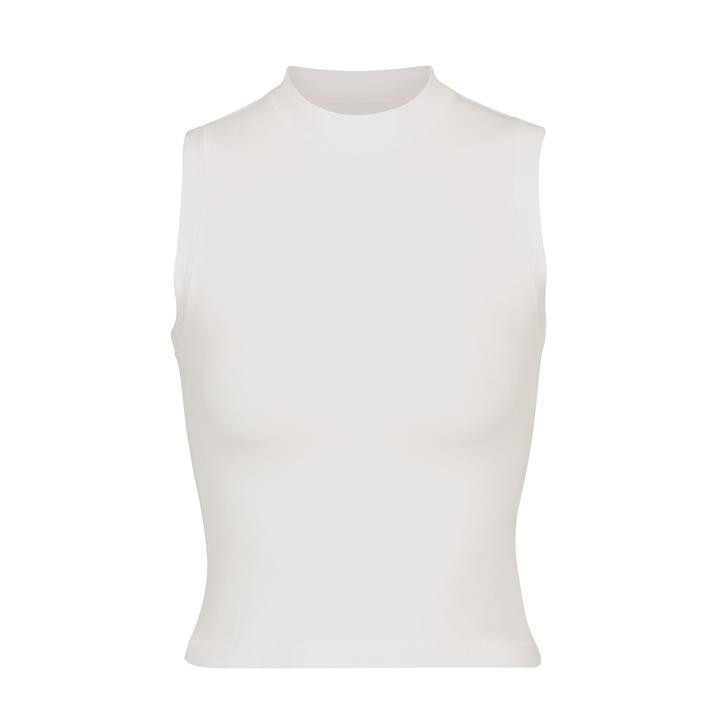 COTTON JERSEY MOCK NECK TANK | SKIMS (US)