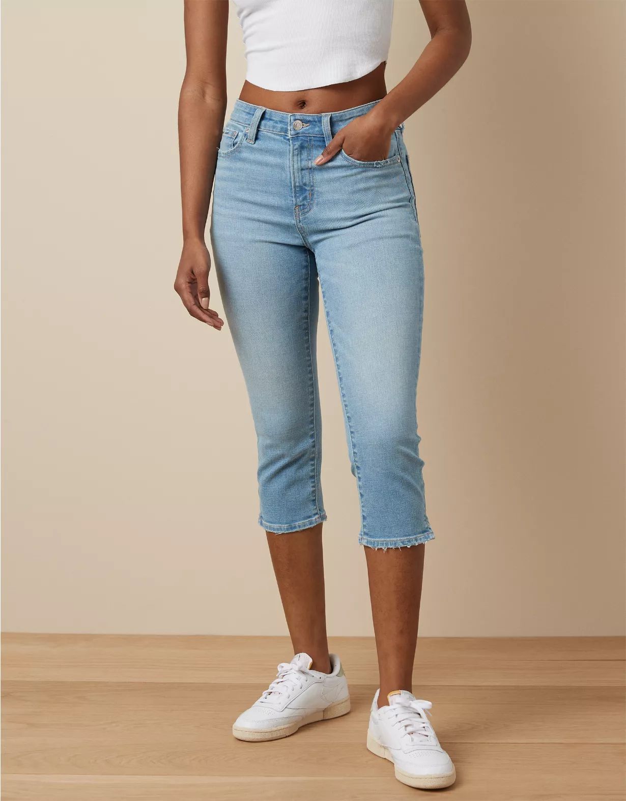AE Next Level High-Waisted Capri Jean | American Eagle Outfitters (US & CA)
