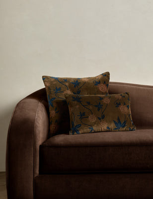 Royce Velvet Pillow, Olive | Lulu and Georgia 