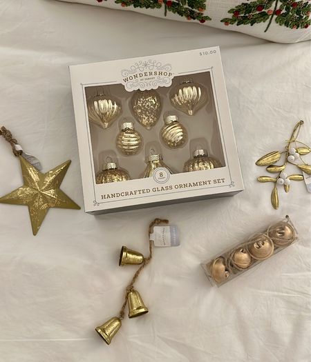 gold themed Christmas ornaments 

#LTKhome #LTKHoliday #LTKSeasonal