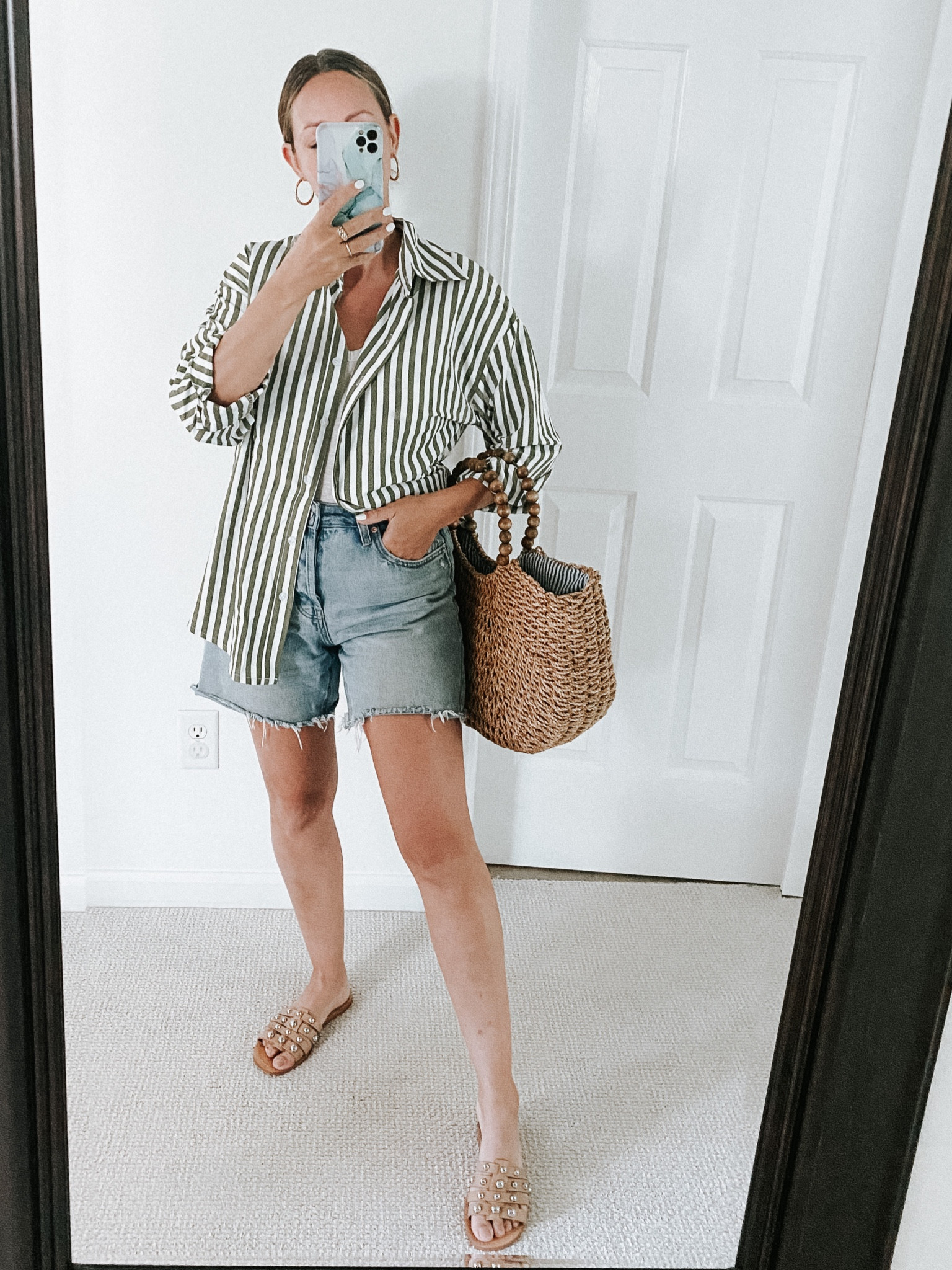 Favorite Amazon set plaid button down shirt spring style vacation look 