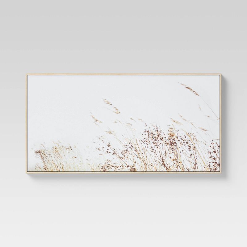 47&#34; x 24&#34; Wheat Framed Wall Canvas - Threshold&#8482; | Target