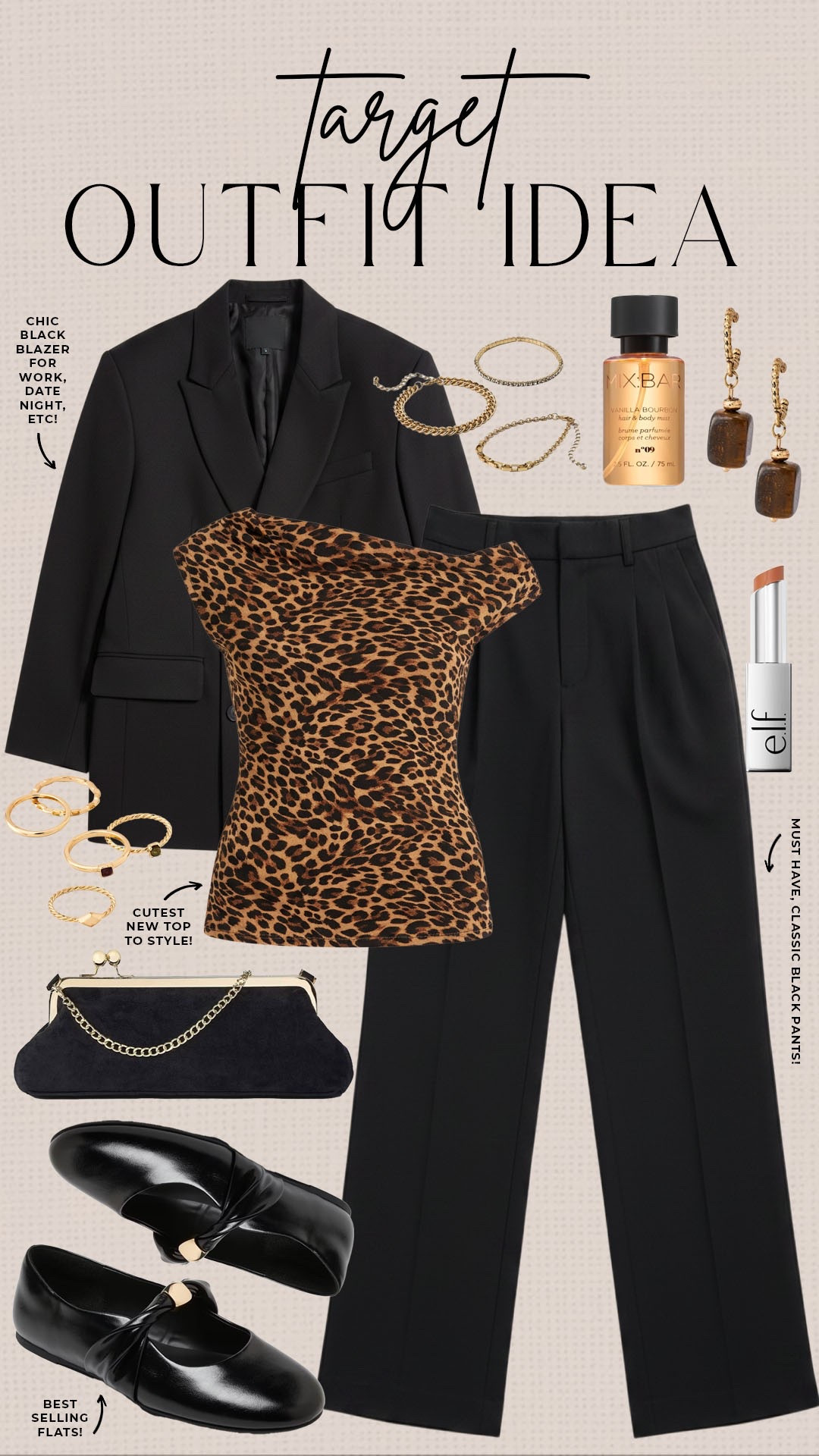 Trendy fall outfit idea from Target! 

#targetfinds

Target finds. Target fashion. Target new arrivals. Target leopard top. Target workwear. Target date night outfit. Target black chic clutch.

#LTKootd #LTKSeasonal #LTKgrwm