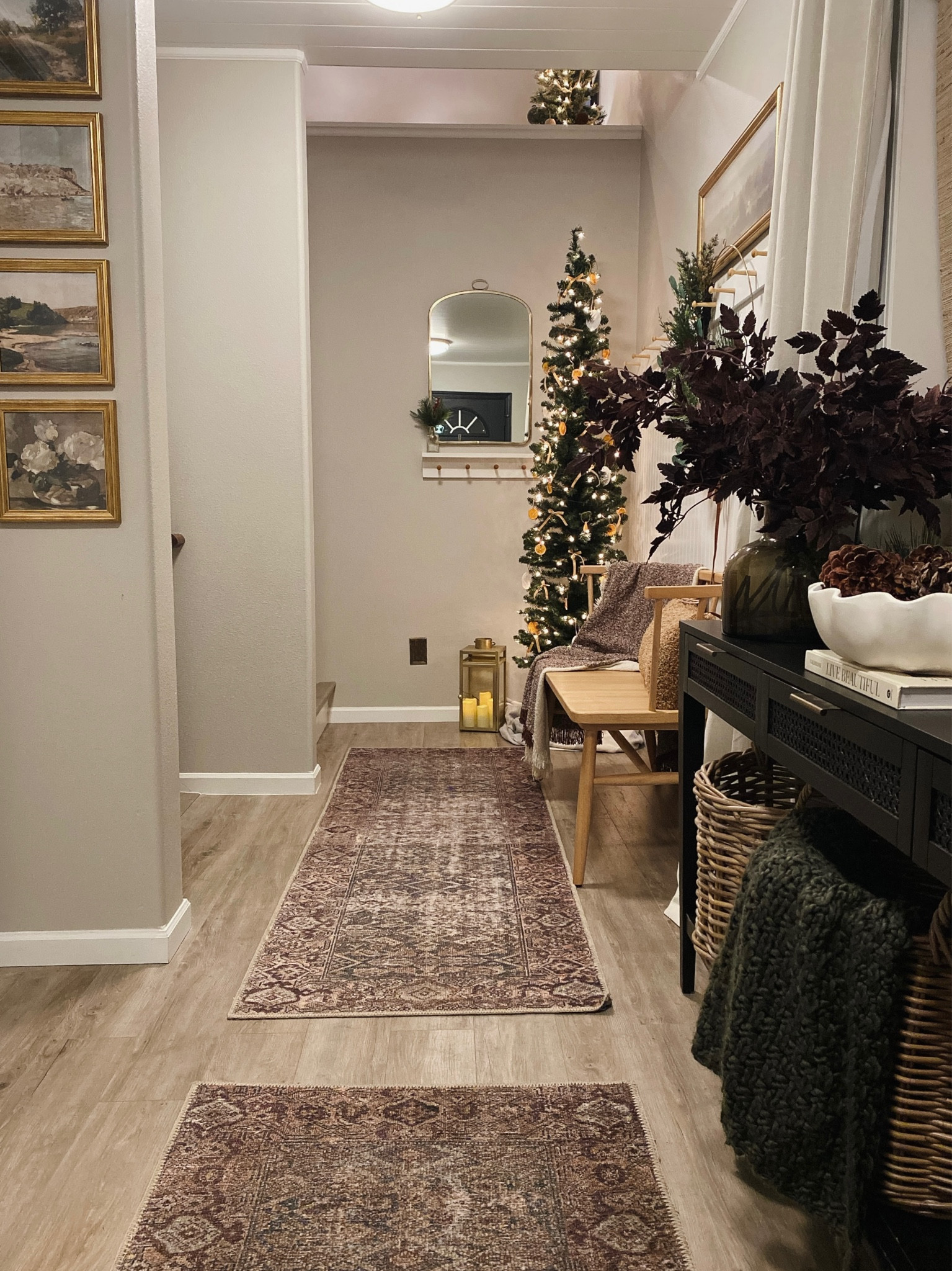 Holiday entryway. Christmas decor. 

#LTKHoliday #LTKSeasonal #LTKhome