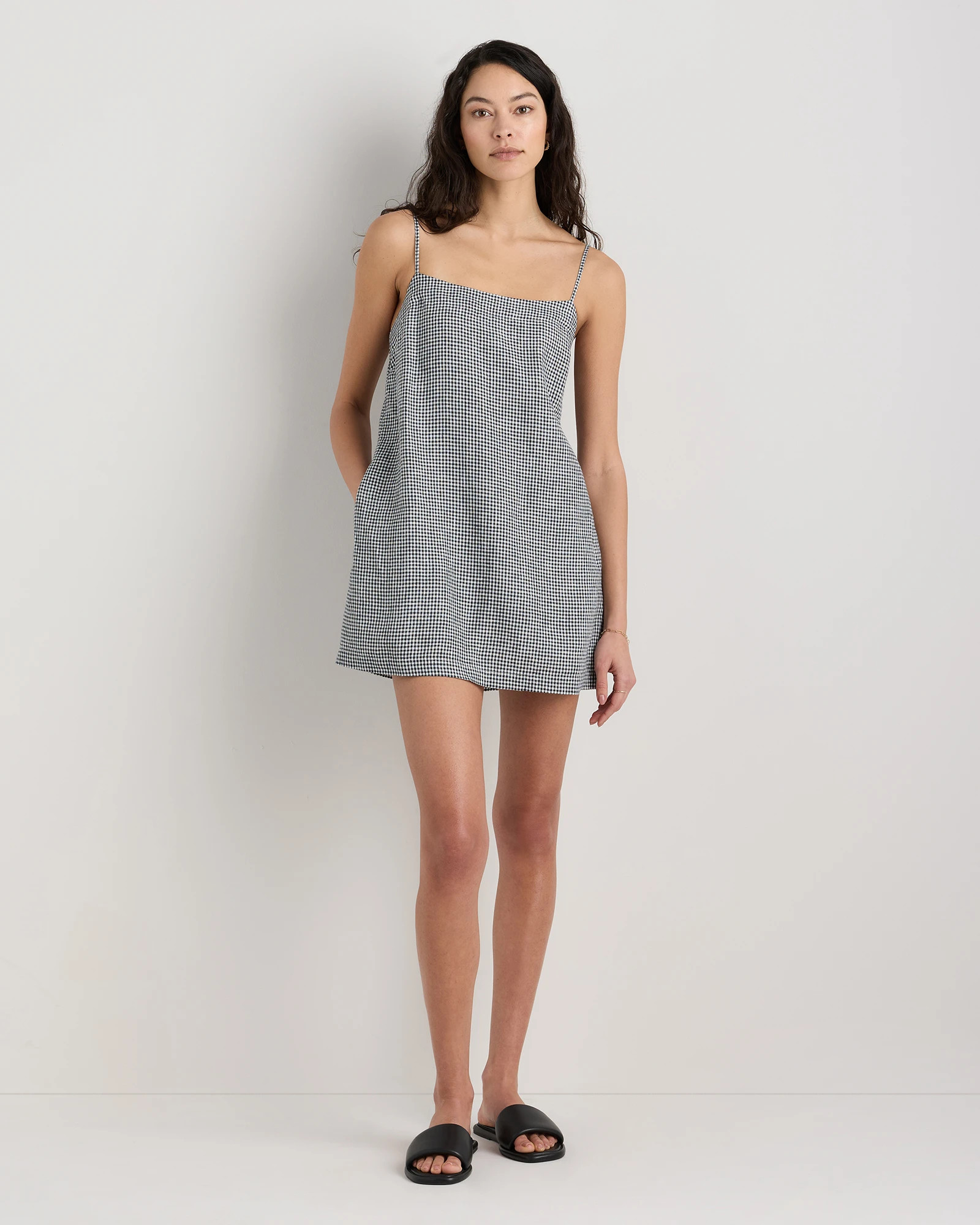 100% European Linen Mini Skort Dress | Quince