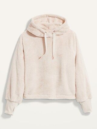 Loose Plush Sherpa Hoodie for Women | Old Navy (US)