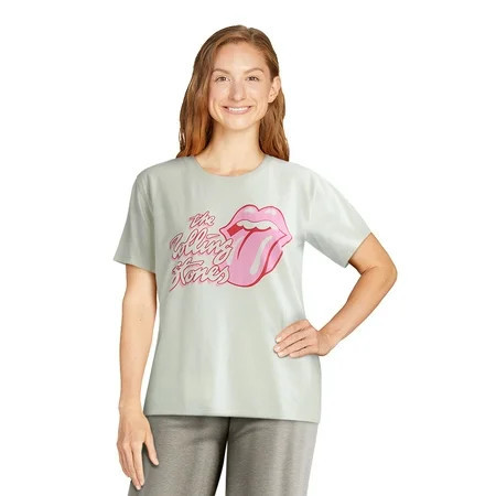 Time and Tru Women’s Rolling Stones Graphic Band Tee with Short Sleeves Sizes S-XXXL | Walmart (US)