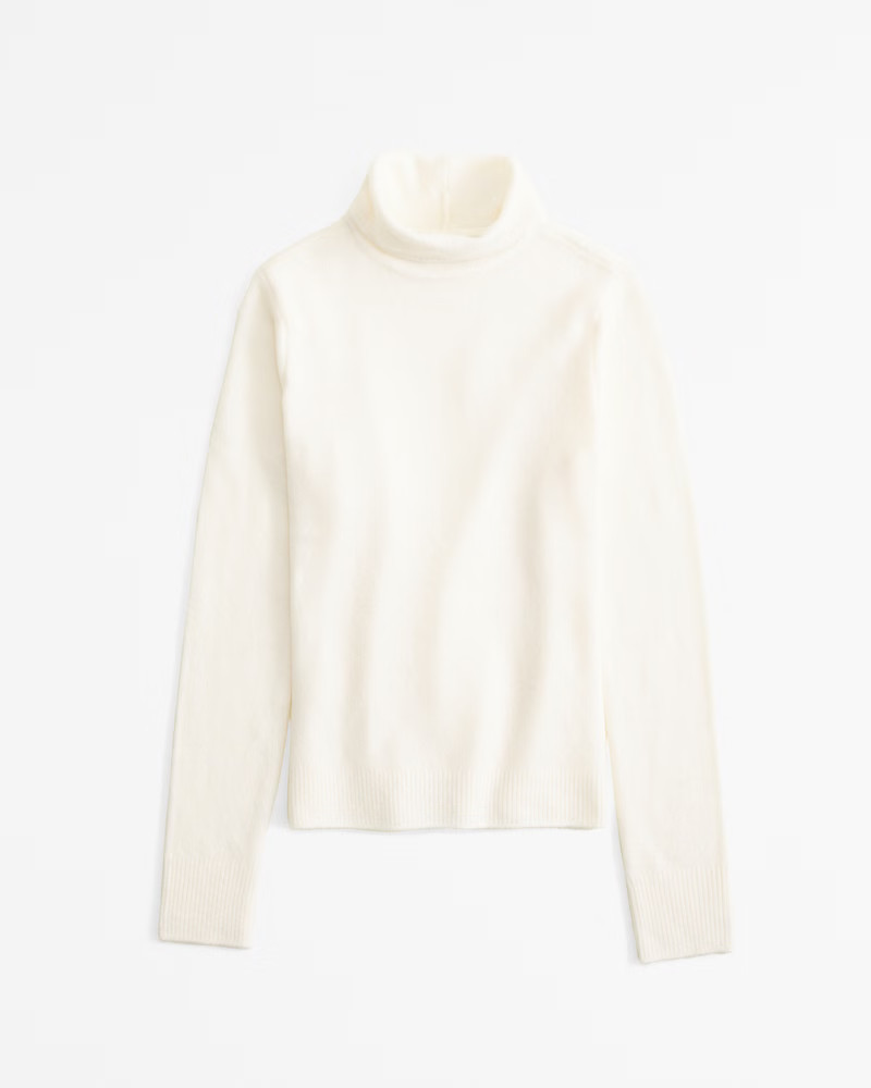 Abercrombie & Fitch Women's Slim Turtleneck Sweater in Cream - Size XS | Abercrombie & Fitch (US)