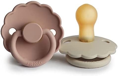 Amazon.com : FRIGG Daisy Natural Rubber Baby Pacifier | Made in Denmark | BPA-Free (Blush/Cream, ... | Amazon (US)