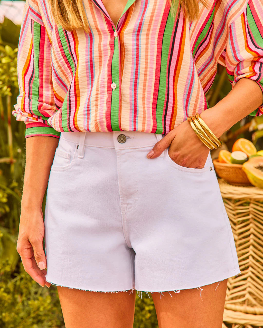 Starlyn Mid Rise Denim Shorts | VICI