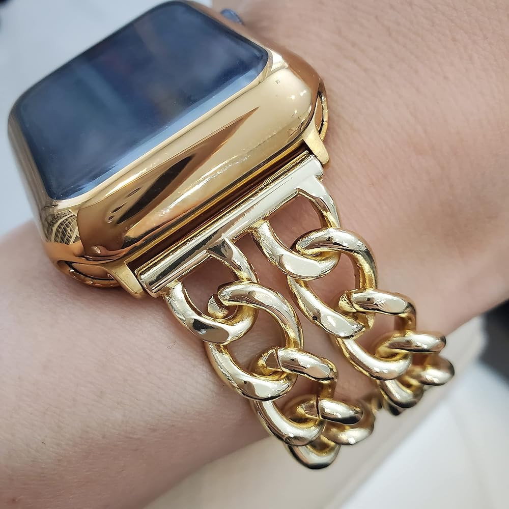 DSAAplus Compatible With Apple Watch Band 38mm 40mm 41mm 42mm 44mm 45mm 49mm Stainless Steel Metal C | Amazon (US)