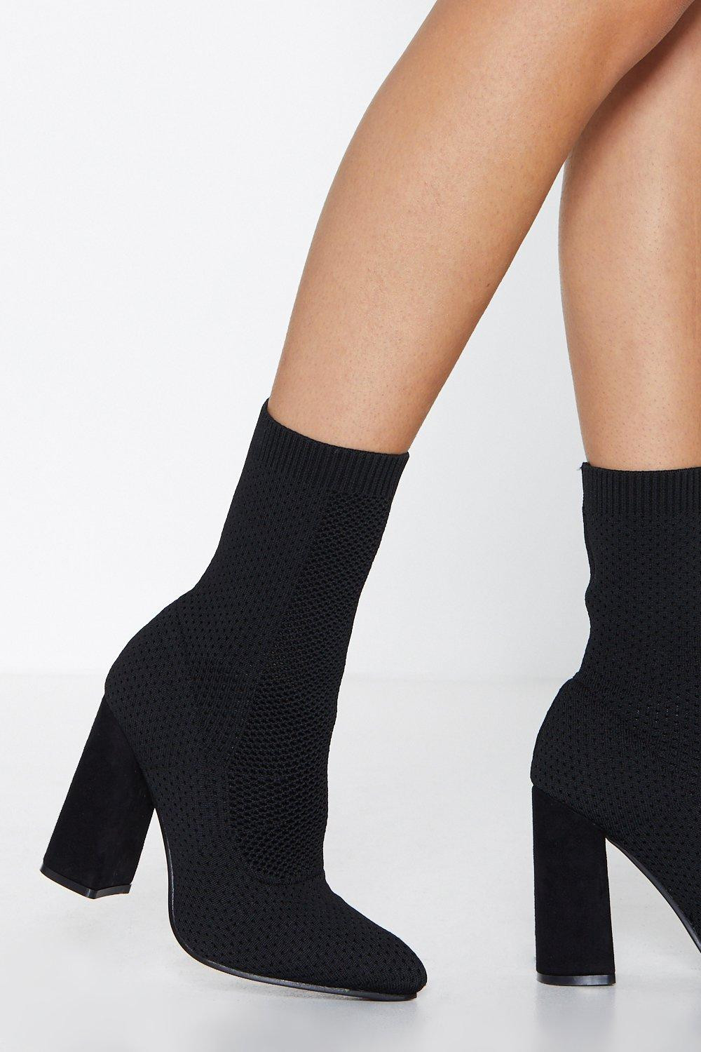 Womens It's a Long Way to the Top Sock Boot - Black | NastyGal (US & CA)