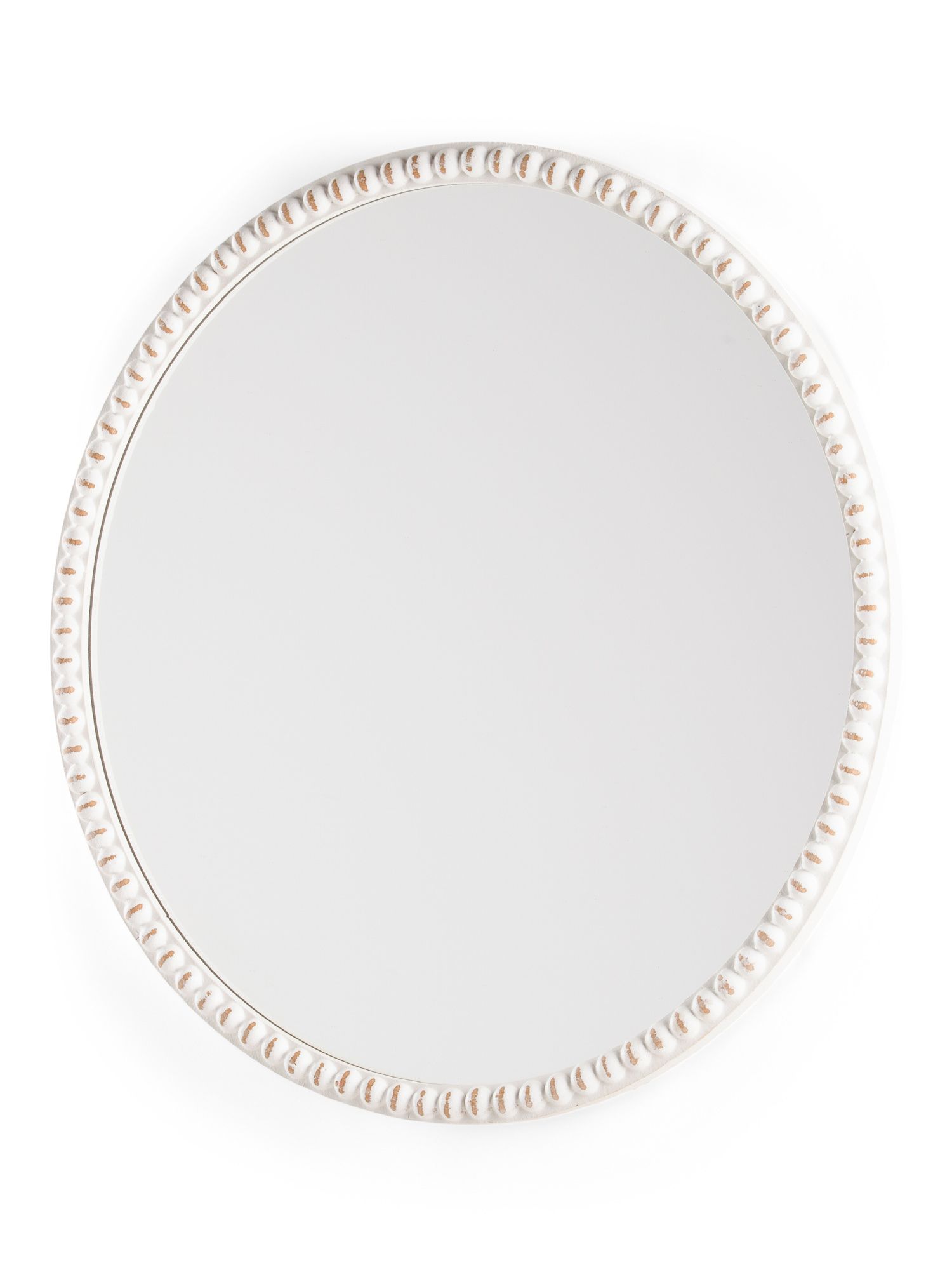 28in Wooden Beaded Mirror | TJ Maxx