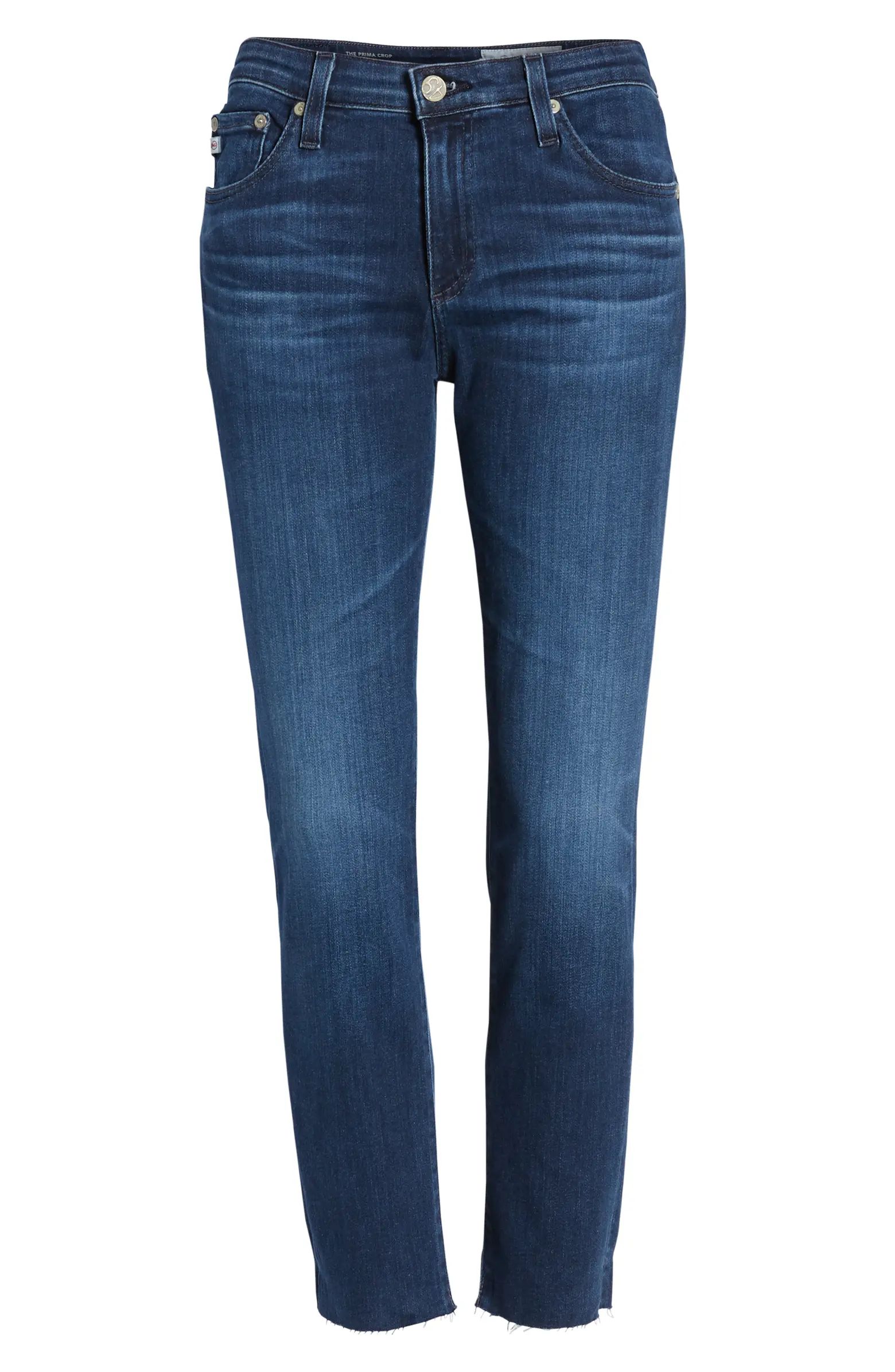 The Prima Mid Rise Raw Hem Ankle Cigarette Jeans | Nordstrom