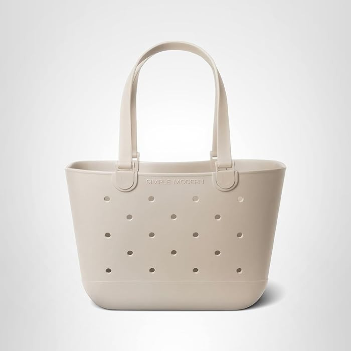 Simple Modern Large Beach Bag | Waterproof Getaway Rubber Tote with Zipper Pocket for Travel, Poo... | Amazon (US)