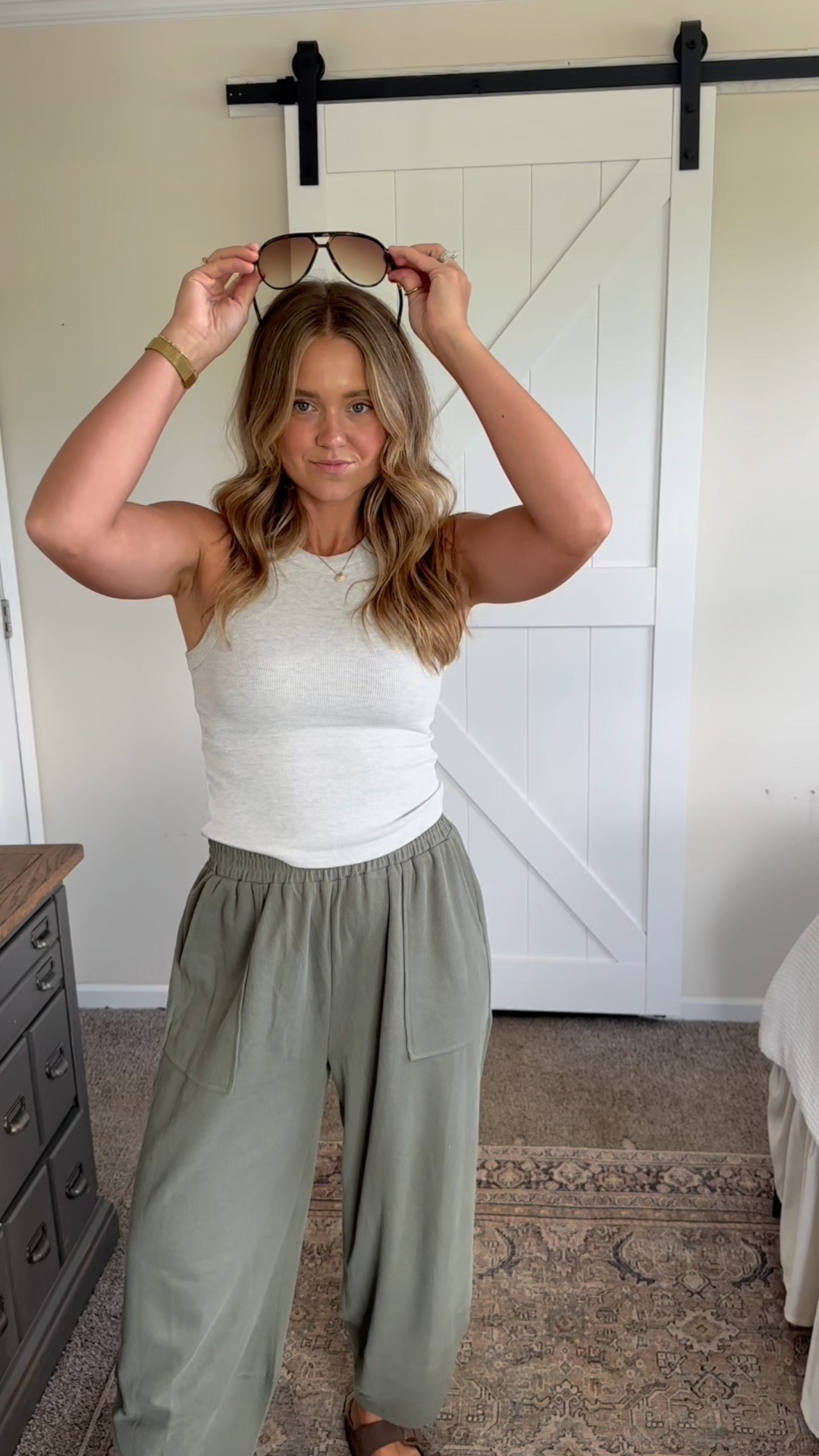 Easy & Comfy summer ootd 
These pants are EVERYTHING. Love them, true to size I’m in a medium. Sized down one to a small tank and my favorite bras work with it too!! 

#LTKStyleTip #LTKSeasonal